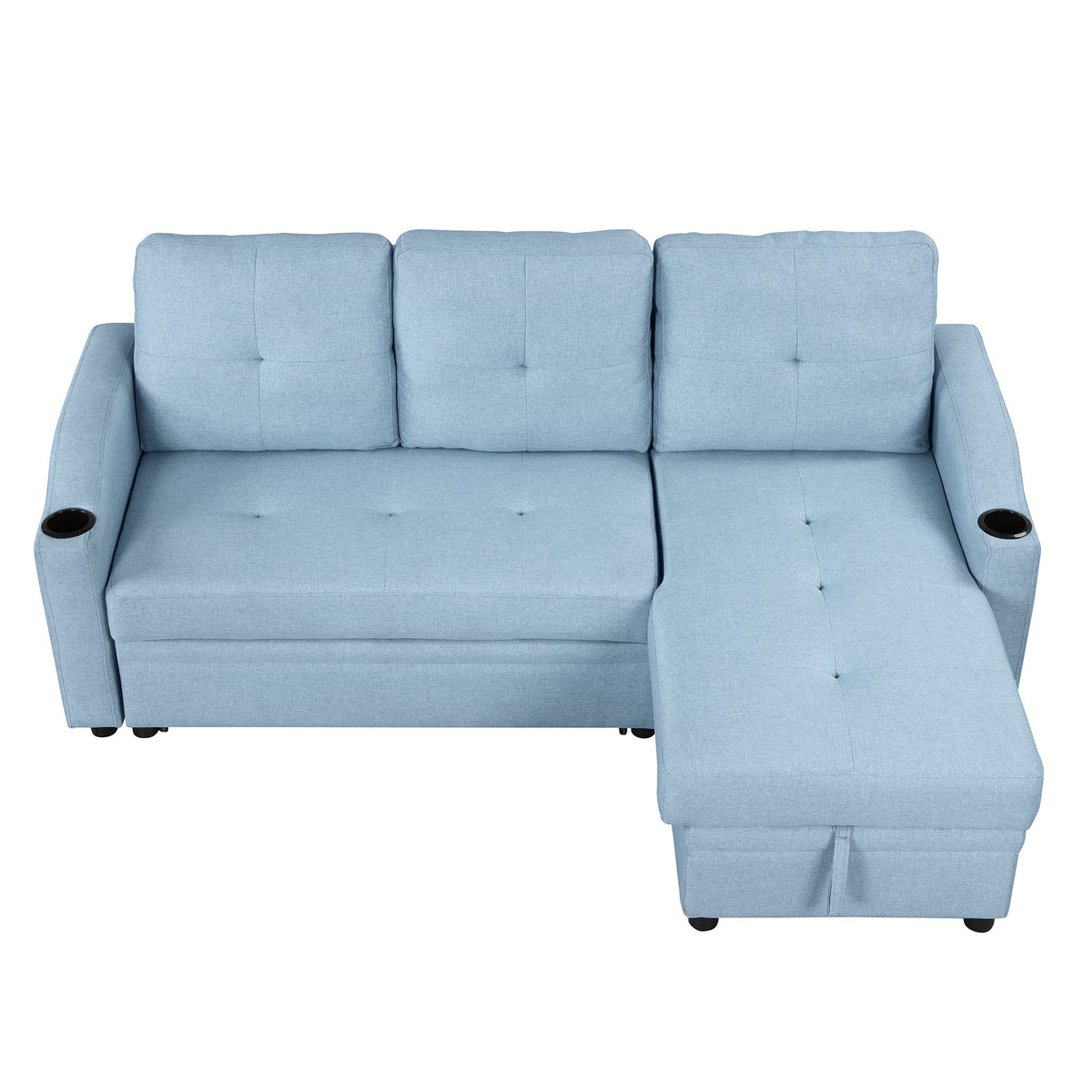 Blue Padded Pull Out Sofa Bed I888599