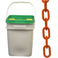 Heavy Duty Plastic Chain, 120 Feet, Safety Orange O539005