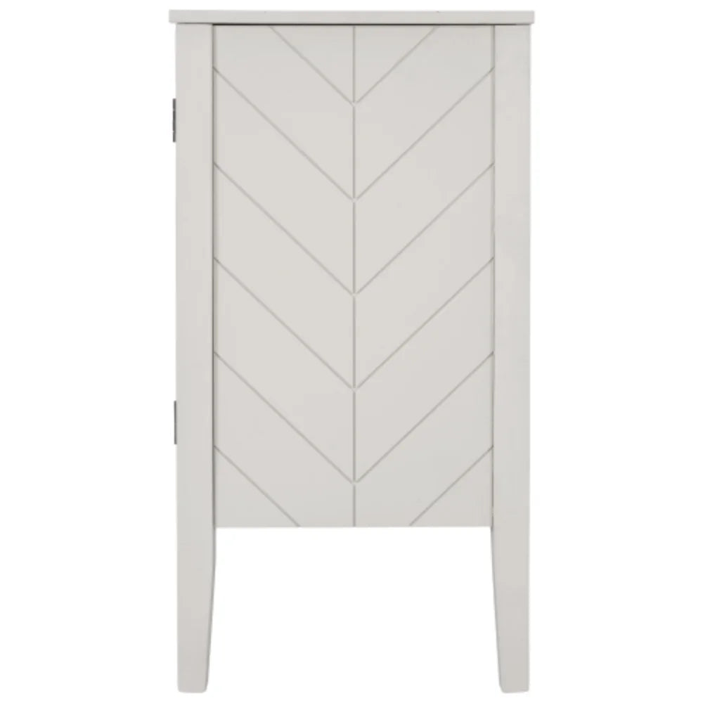 Wooden Storage Cabinet with Adjustable Shelf, Antique Gray V608812