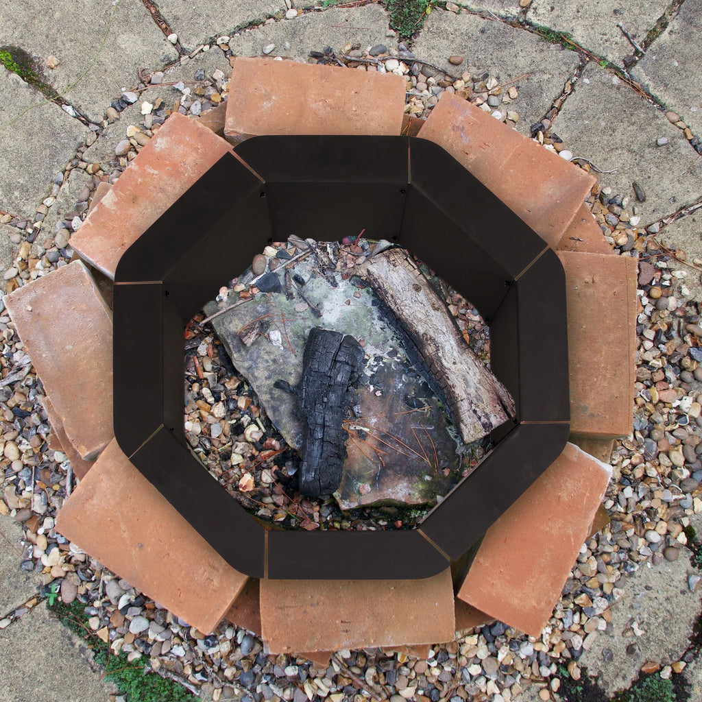 Octagon Heavy-Duty Steel Fire Pit Ring - 30" Inside Diameter T53081