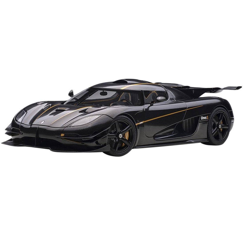 Clear Carbon Fiber with Gold Stripes 1/18 Model Car R681