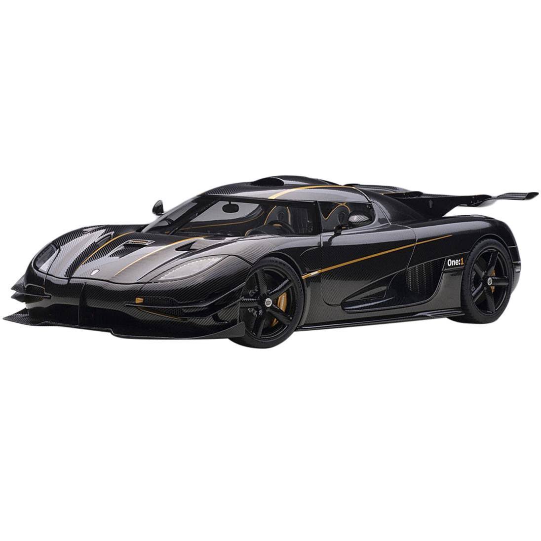 Clear Carbon Fiber with Gold Stripes 1/18 Model Car R681