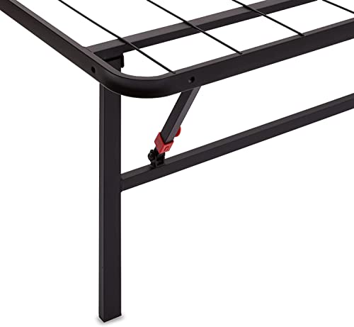 Black Twin Size Metal Platform Bed Frame with Storage I1758
