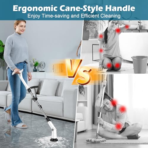 Cordless Electric Spin Scrubber with 8 Brush Heads H632