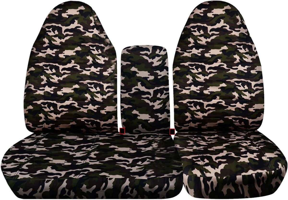 Camo Truck Seat Covers Gray W6908