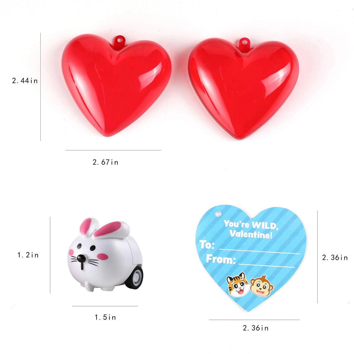 28 Pack Kids Valentine Toys Cars Party Favors Set with Cards L221819