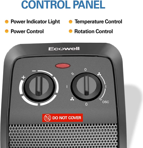 18" 1500W Ceramic Electric Tower Heater Q842