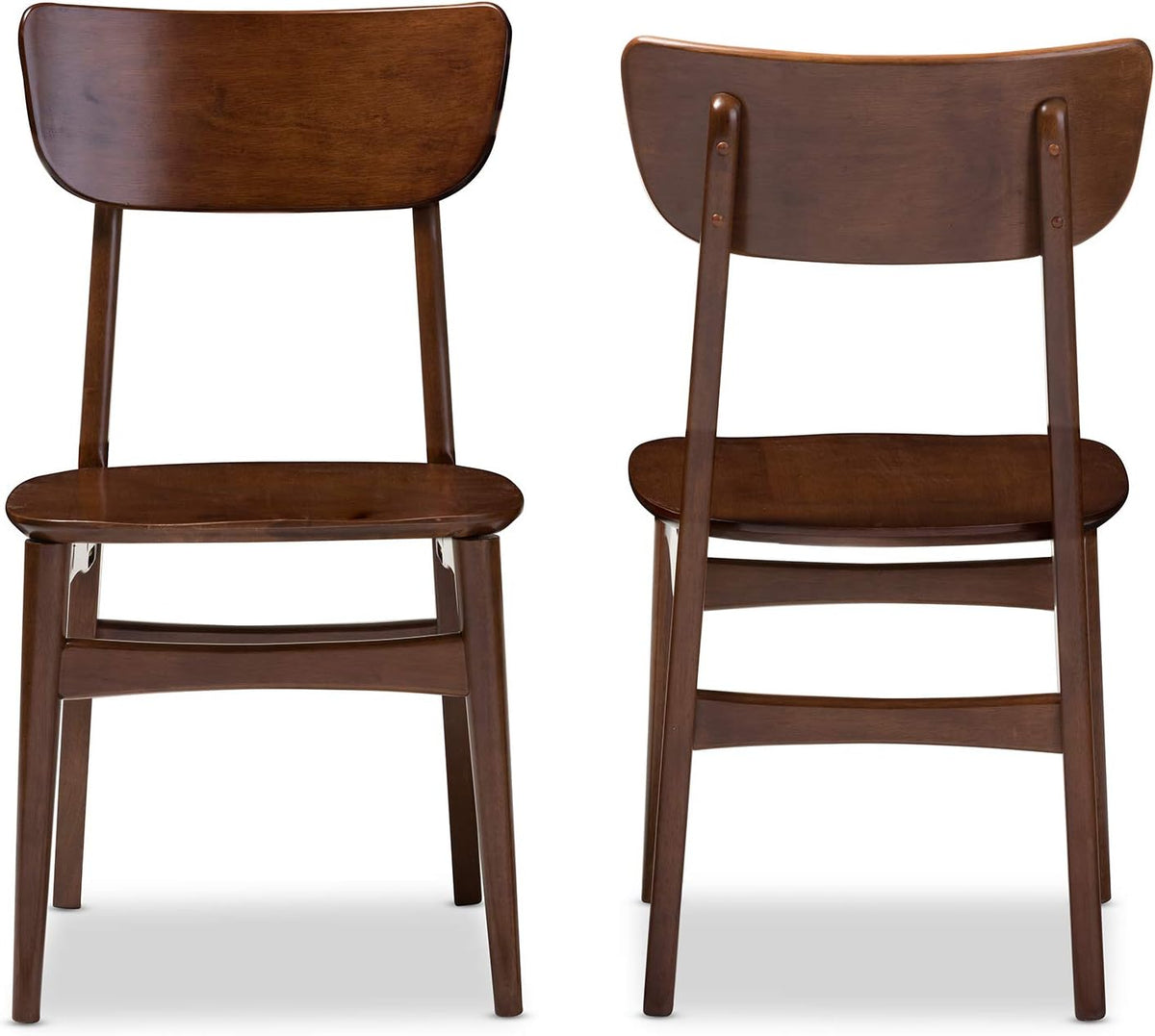 Set of 2 Dark Walnut Bentwood Dining Side Chairs Z43881