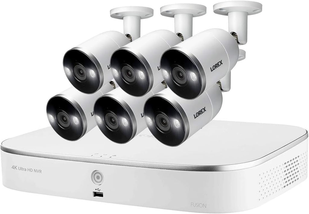 4K 8-Channel NVR System with 6 4K 8MP IP Cameras, 3TB Hard Drive I2714