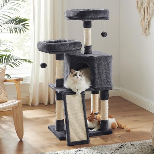 45.3-Inch Cat Tree with Scratching Post and Ramp Q34658