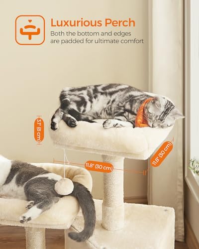 45.3-Inch Cat Tree with Scratching Post and Ramp Q34658