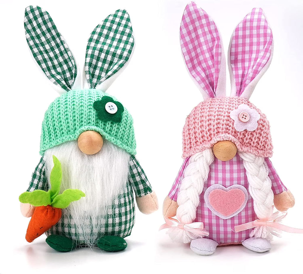 2 Pack Plush Gnome Decorations G51549
