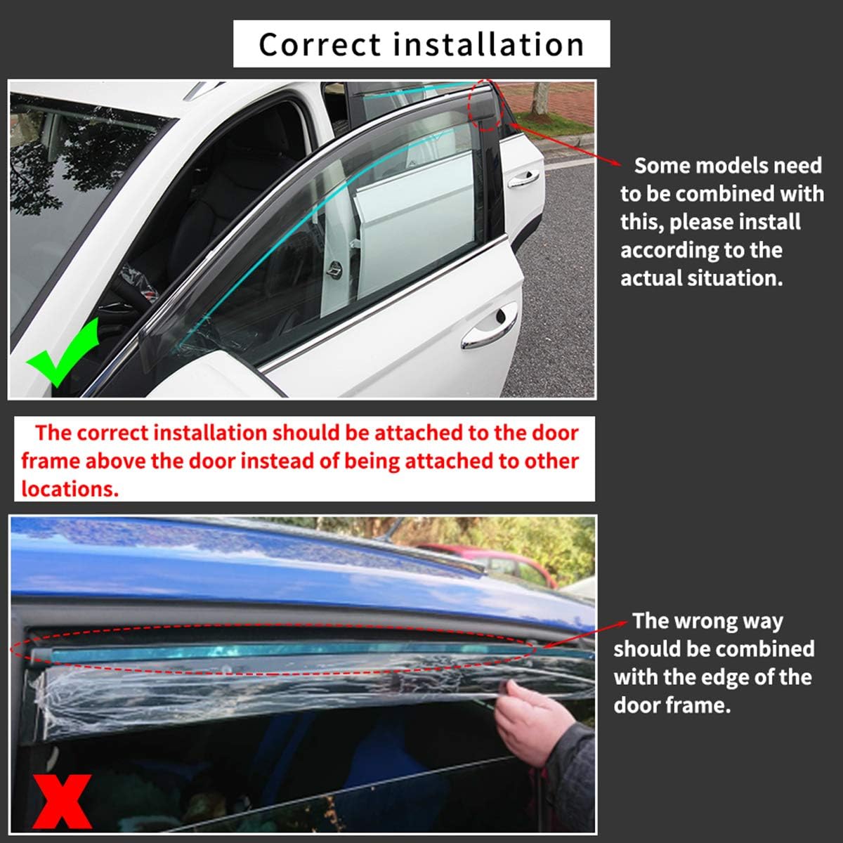 Smoke Tape-On Side Window Deflectors D418