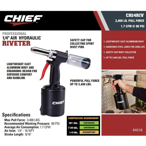 1/4 in. Air/Hydraulic Riveter I7973