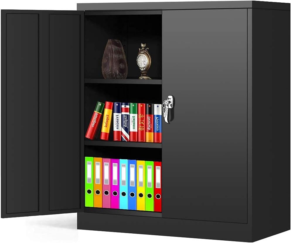 Locking Metal Cabinet with 2 Doors, 4 Adjustable Shelves, 72" G40400