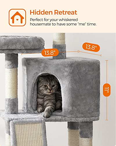 45.3-Inch Cat Tree with Scratching Post and Ramp Q34658