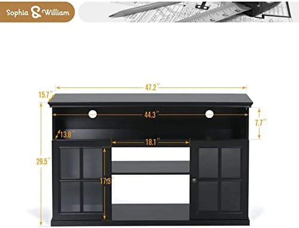White Electric Fireplace TV Stand with 18" Insert K555482