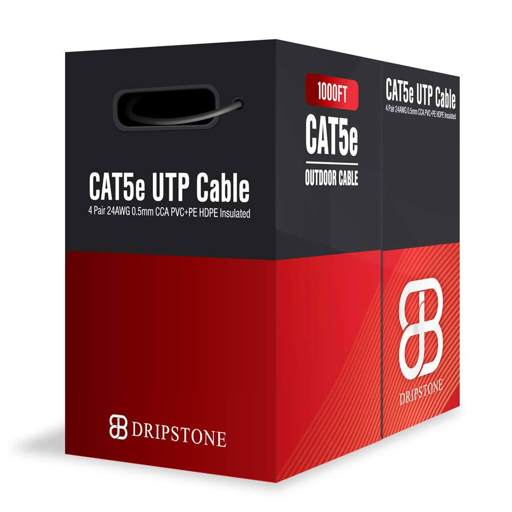 1000ft Cat5e Outdoor Direct Burial Solid Cable 24AWG N7901