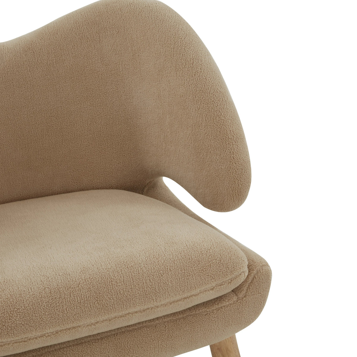 Tan Faux Lamb Wool Accent Chair W7247