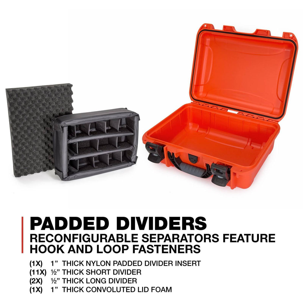 Orange Case with Padded Dividers D9298