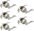 6 Pack Non-Locking Satin Nickel Door Lever Set U55482
