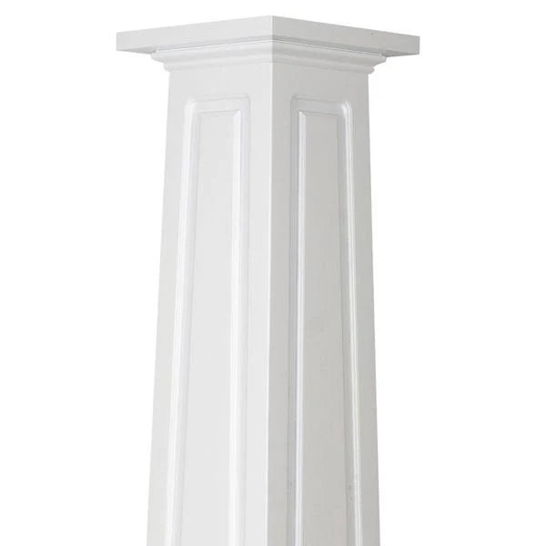 24x22W x 4&H Craftsman Square Tapered Raised Panel Column with Standard Capital & Base D7088