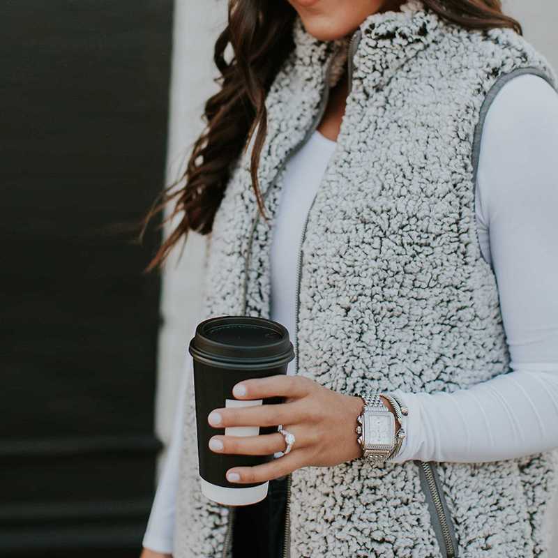 Faux Fur Sherpa Fleece Vest N1621