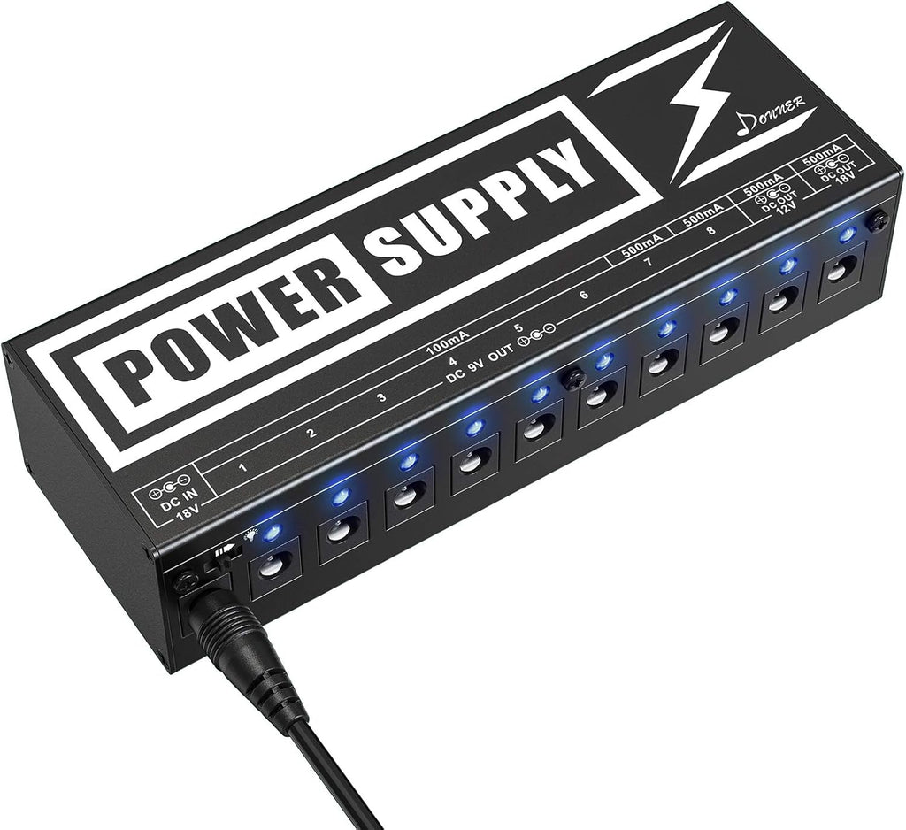 10 Isolated DC Output Guitar Pedal Power Supply G932669