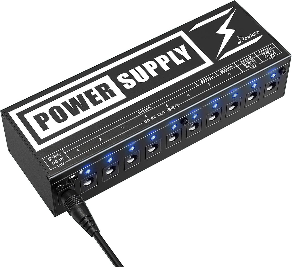 10 Isolated DC Output Guitar Pedal Power Supply G932669
