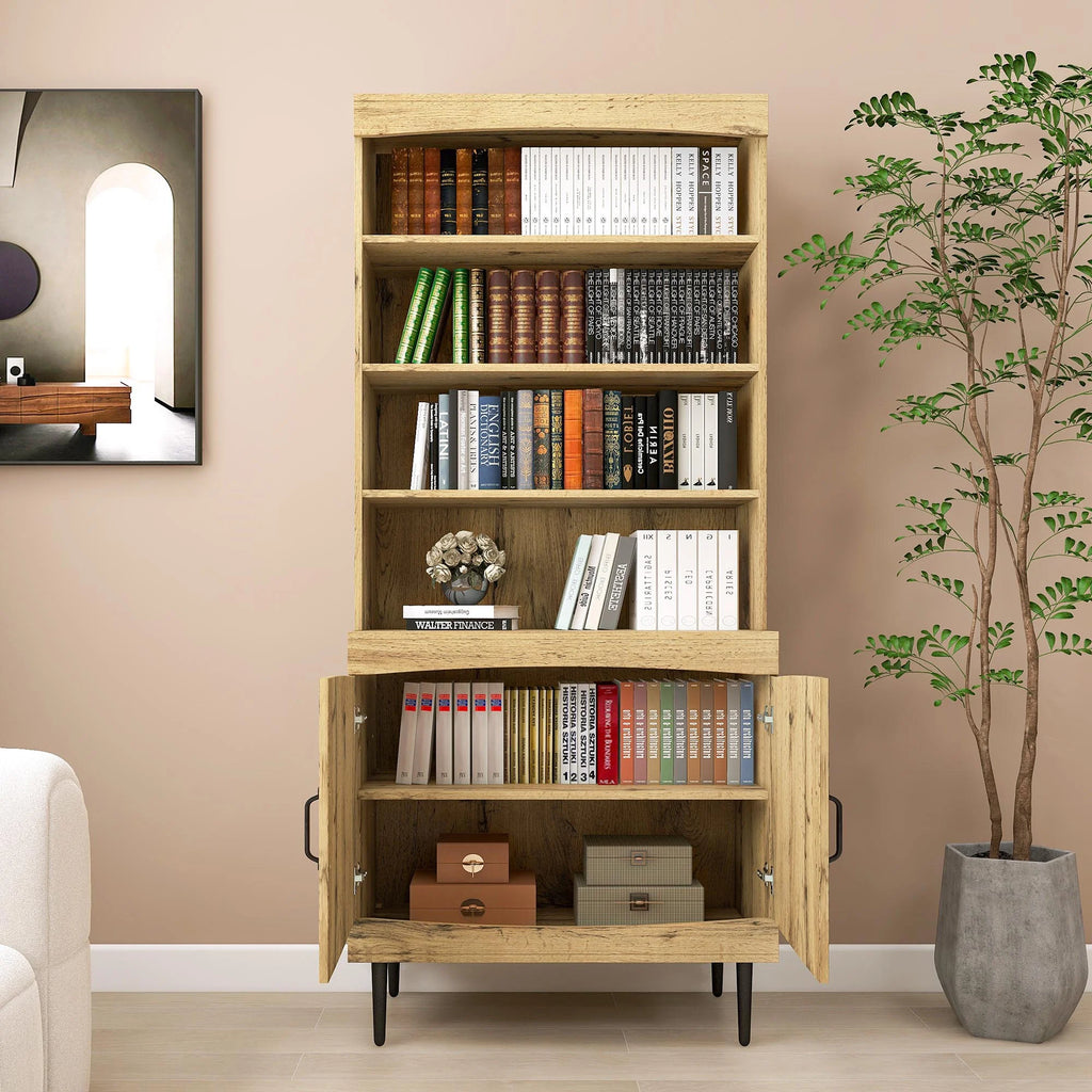 72" Walnut Kitchen Pantry Cabinet with Doors and Adjustable Shelves Z2116