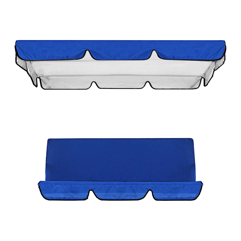 Blue Patio Swing Cushion Set for 3 Seater Swing Chairs Y841