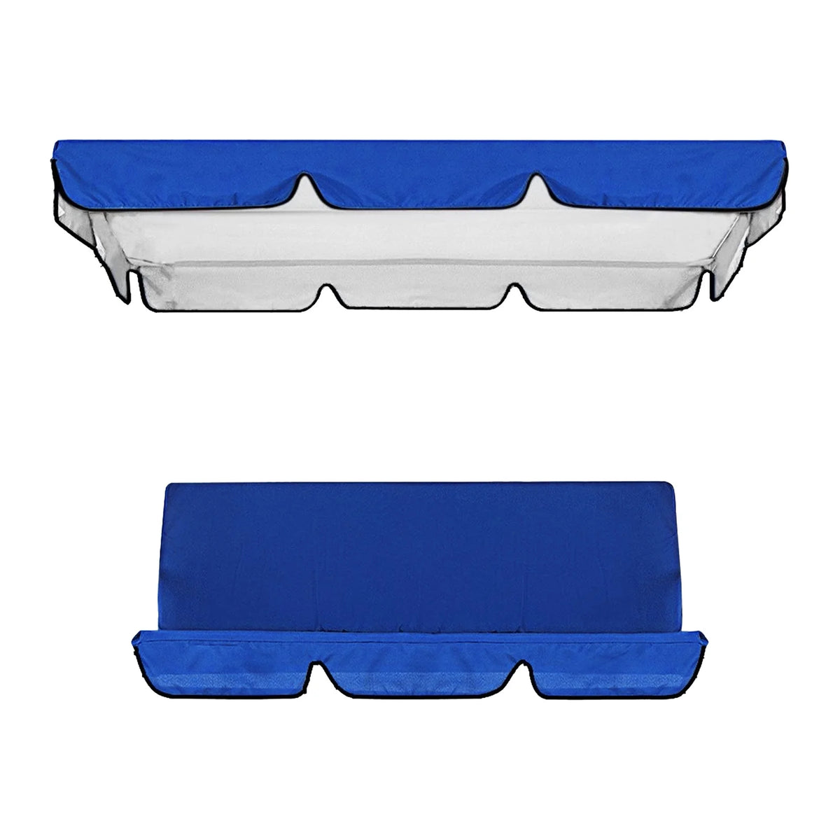 Blue Patio Swing Cushion Set for 3 Seater Swing Chairs Y841