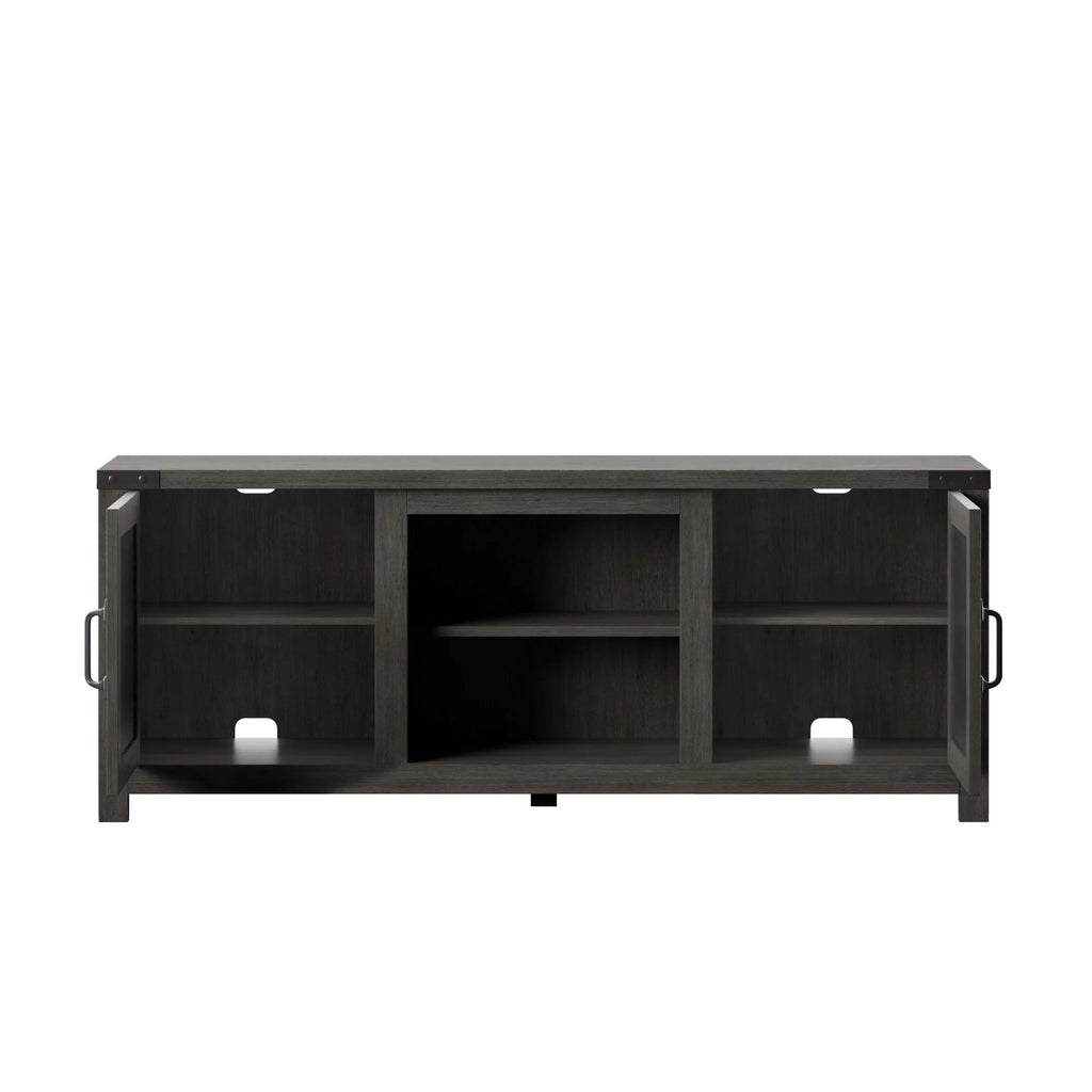 Weathered Gray TV Stand with Planked Doors K16482