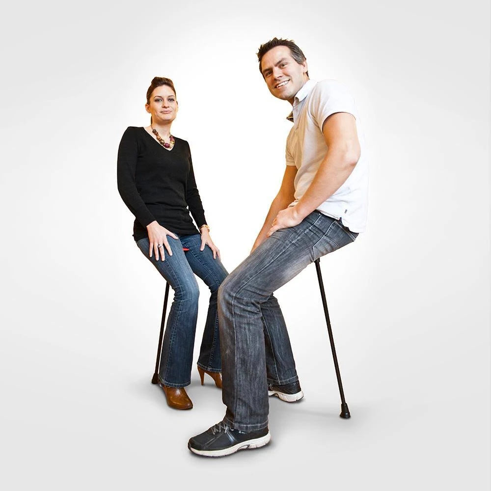 Red Adjustable Seat Cane with Red Bag B183