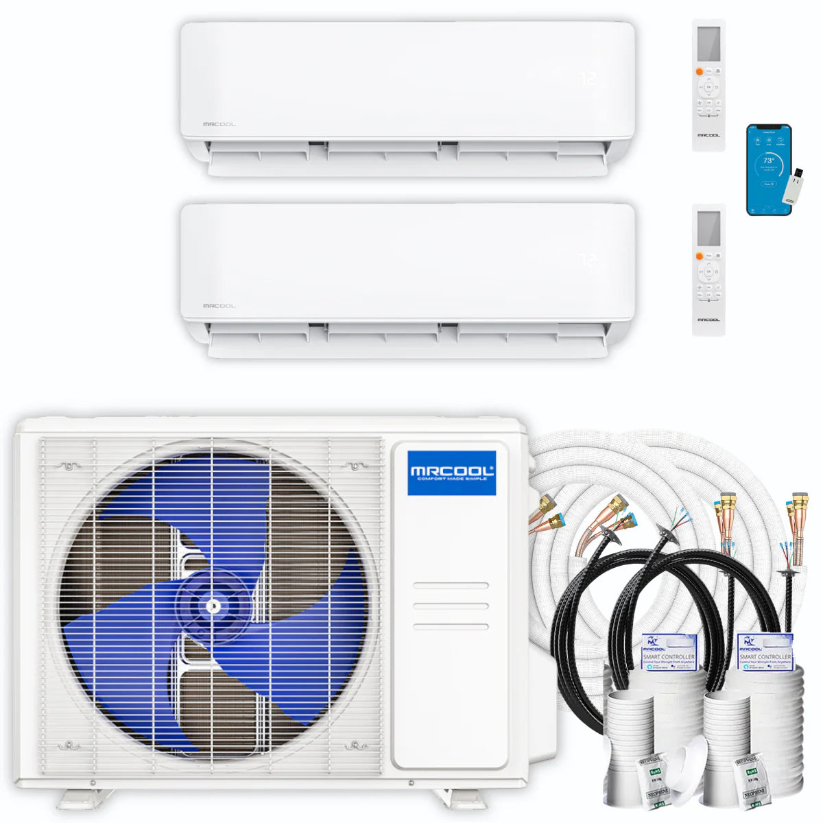 21,000 BTU 2 Zone Ductless Air Conditioner and Heat Pump K59425