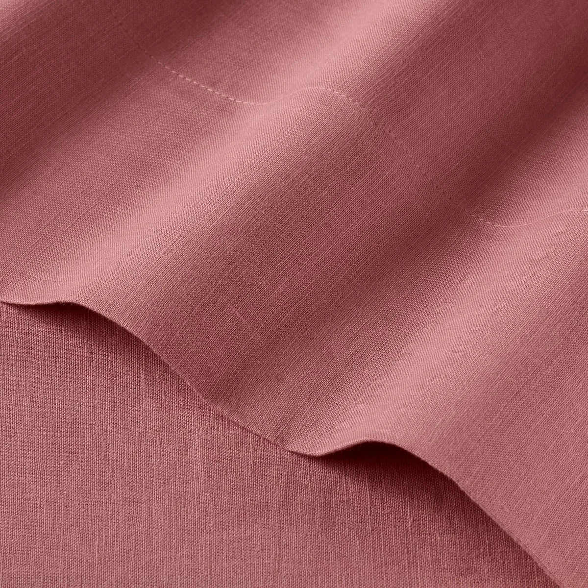 California King 100% Washed Linen Solid Sheet Set Rose O88421