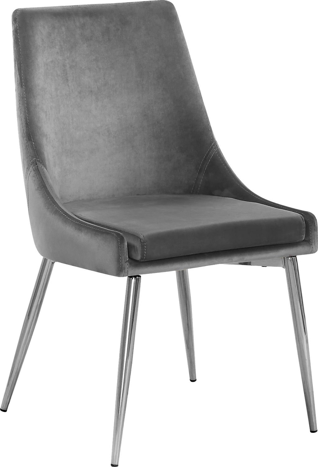 Grey Velvet Dining Chair Set of 2 G45386