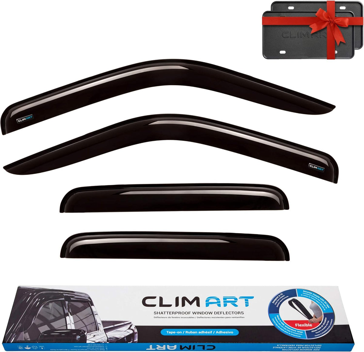 Rain Guards for Ford F250 to F550 Super Duty 1999-2016 SuperCrew, 4 pcs B2194