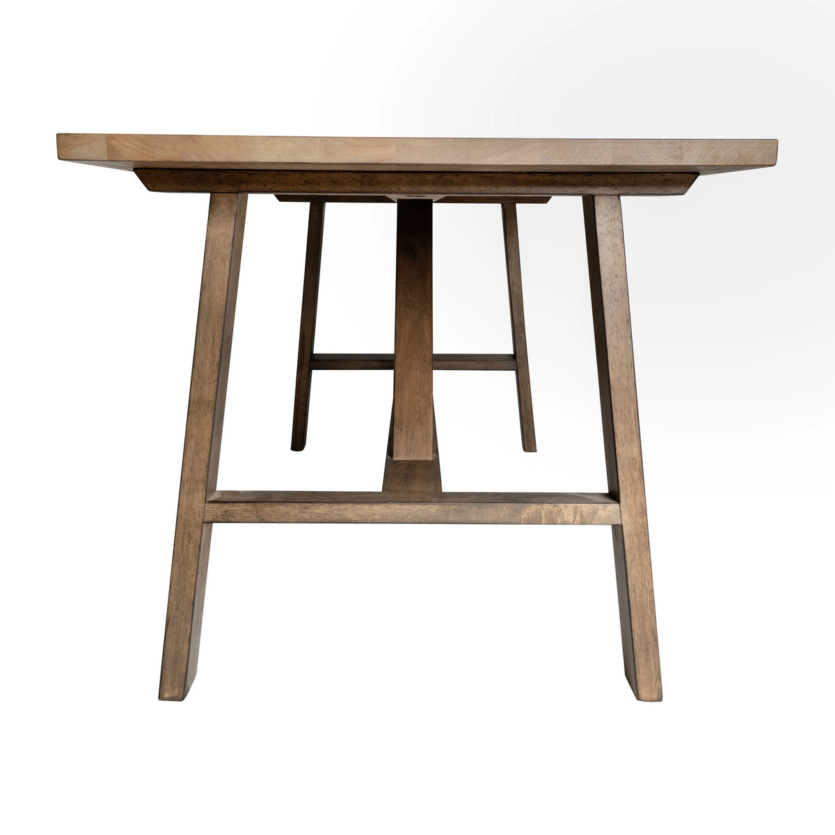 Solid Wood Trestle Coffee Table in Rustic Brown T9133
