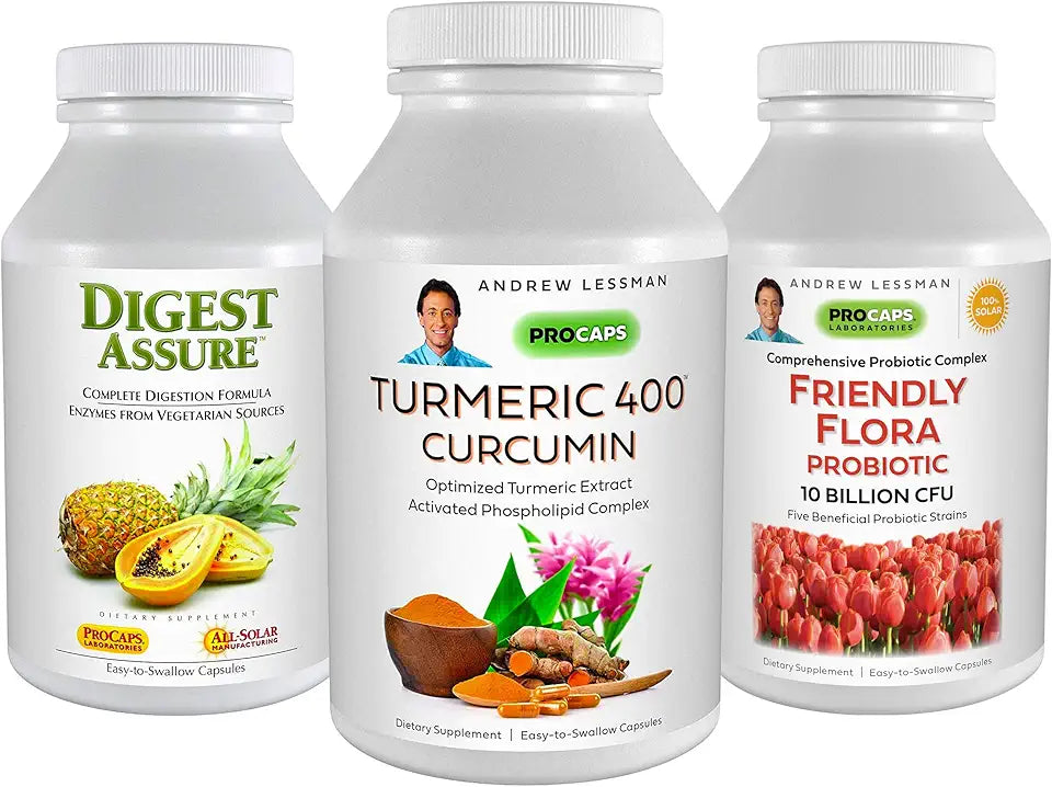 3 Product Digestive Bundle 30 Capsules Each J988