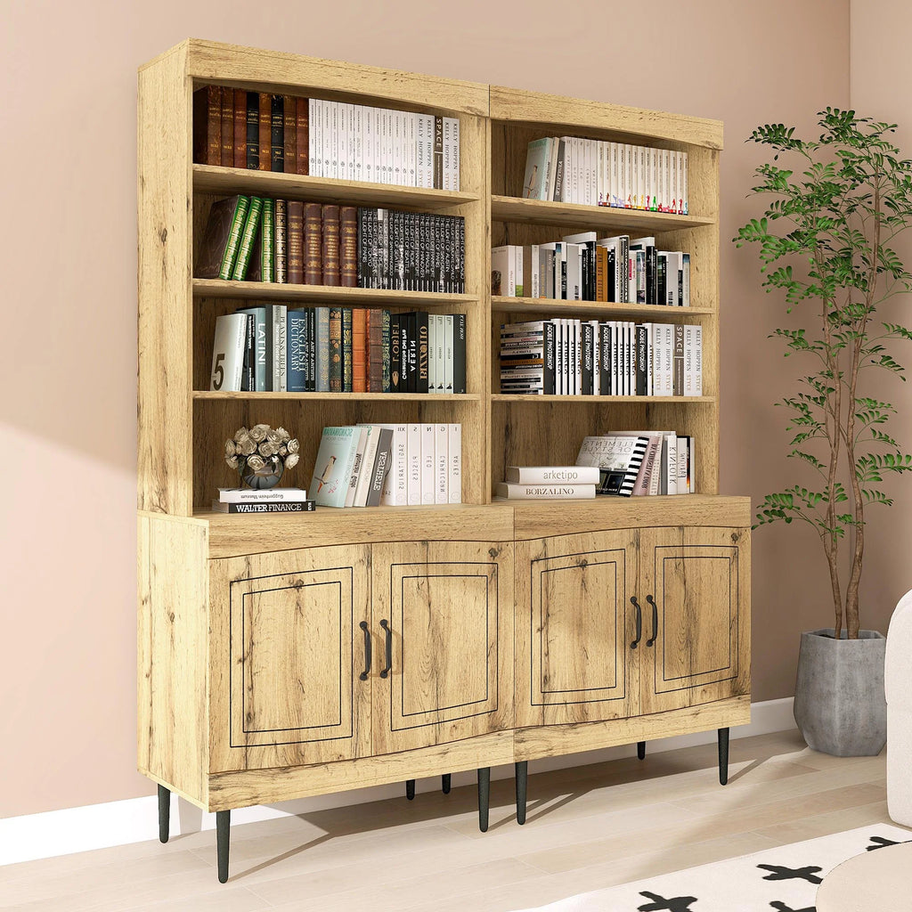 72" Walnut Kitchen Pantry Cabinet with Doors and Adjustable Shelves Z2116