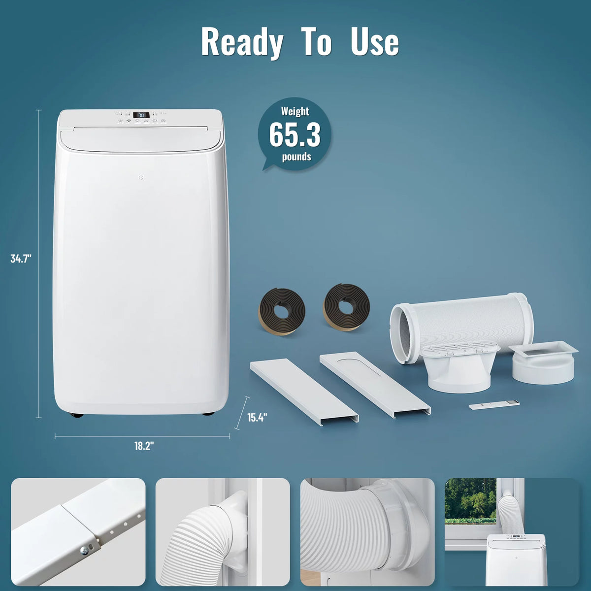 Portable Air Conditioner 8150 BTU White T237