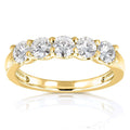 14K Yellow Gold Moissanite Bridal Wedding Band R64772