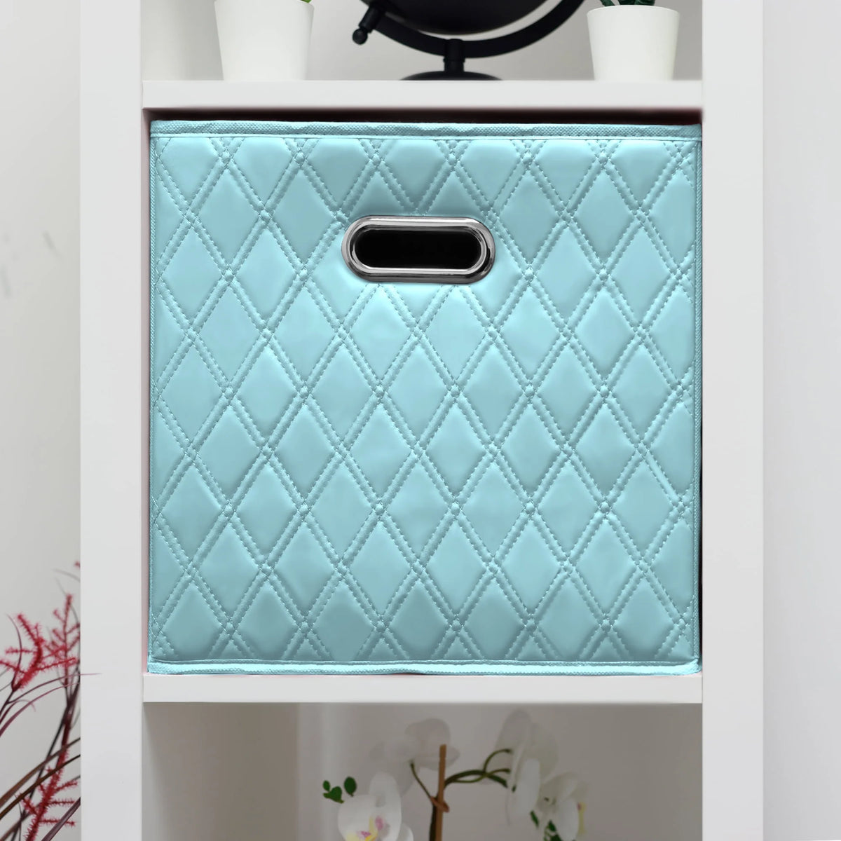 Blue Storage Cube Bins with Air Freshener I500