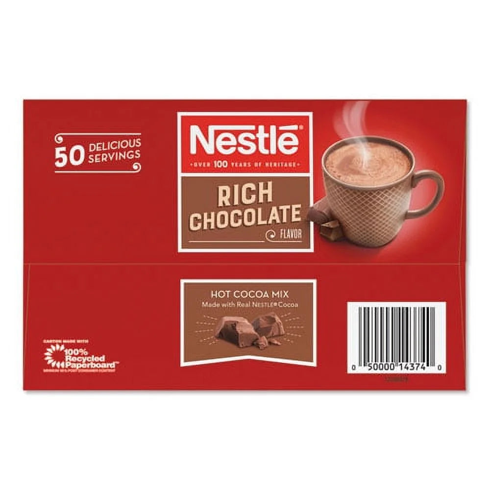 Hot Cocoa Mix, Rich Chocolate, .71oz, 50/box, Bundle of 2 Boxes C61188