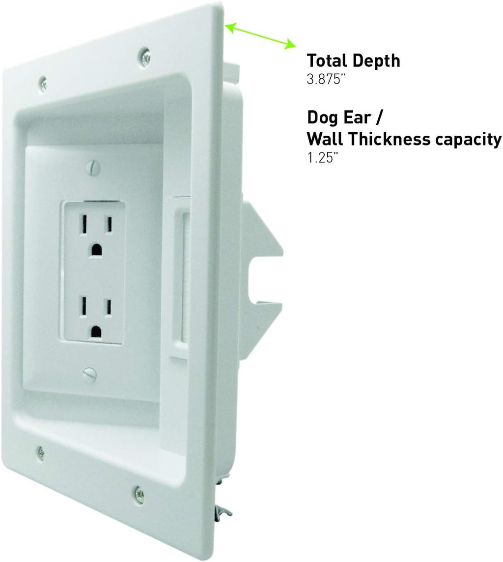 In Wall TV Power Kit with HDMI, White, 6ft Length, Pack of 2 O791