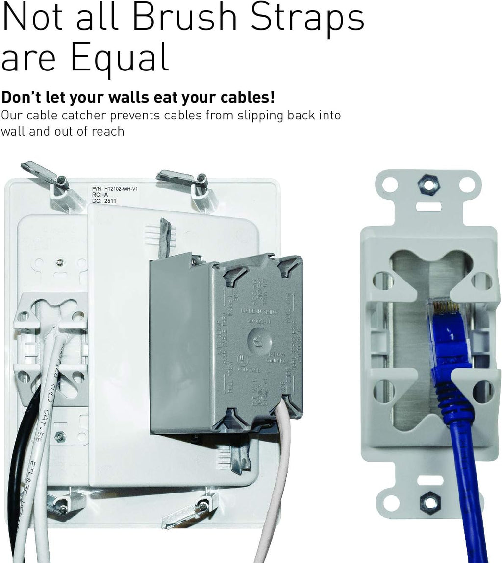 In Wall TV Power Kit with HDMI, White, 6ft Length, Pack of 2 O791