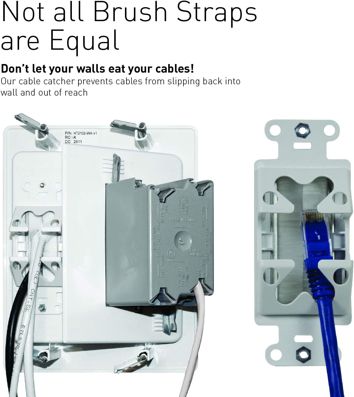 In Wall TV Power Kit with HDMI, White, 6ft Length, Pack of 2 O791
