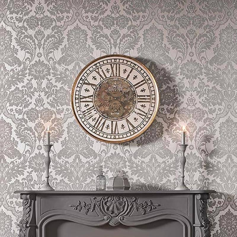 Gothic Damask Plum Wallpaper D87196