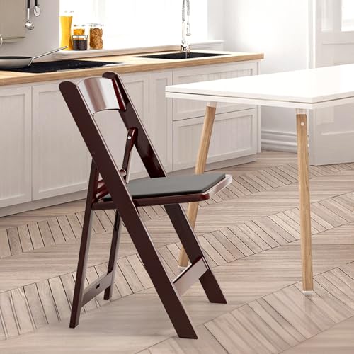 White 4 PC Resin Folding Chairs with Cushion W6508
